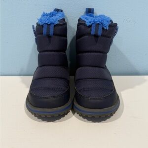 LL BEan Navy Blue Winter Boots with Blue Fur Trim